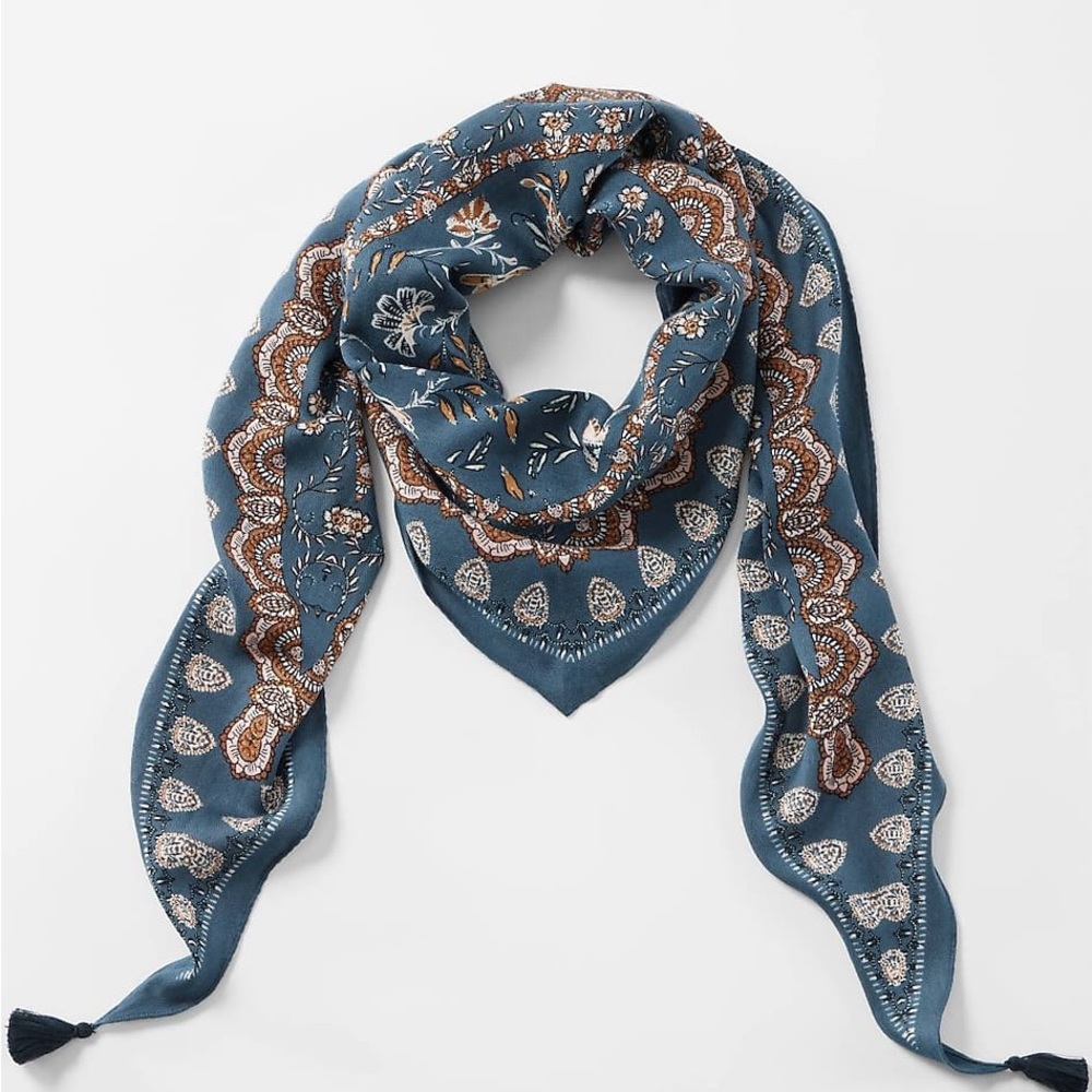 J. Jill jacobean vines tasseled scarf